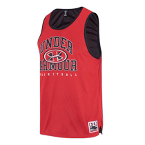 Under Armor UA basketball vest summer new fitness training sportswear red loose breathable sleeveless T-shirt