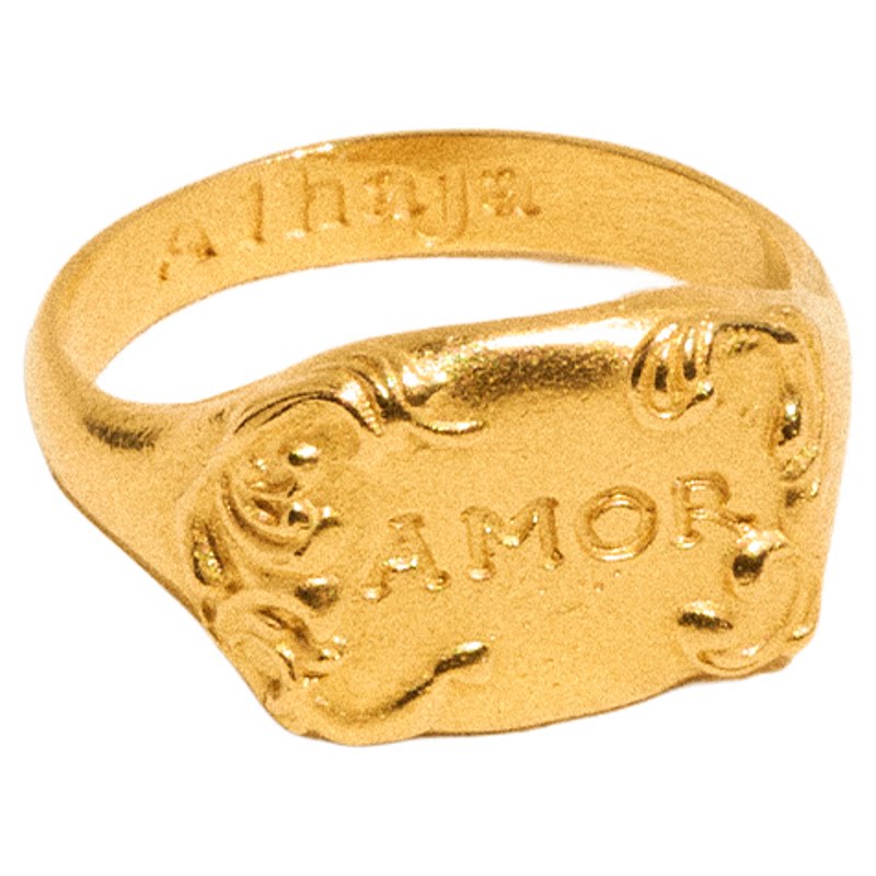 Spanish Alhaja niche retro gold ring