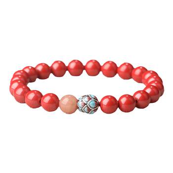 Putuo Mountain Cinnabar Bracelet ຂອງແມ່ຍິງທໍາມະຊາດວັດຖຸດິບສະມາທິ Bracelet ຢ່າງເປັນທາງການ Flagship Store Authentic Transfer Bead ຂອງຂວັນສໍາລັບຜູ້ຊາຍ