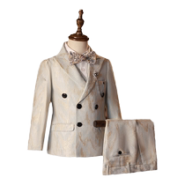 Childrens suit suit boys dress British style catwalk host piano performance handsome boys small suit spring