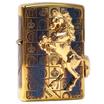 (Self-operated) zippo lighter official mens zippo smoked gold iron ride ZA-5-3c gift