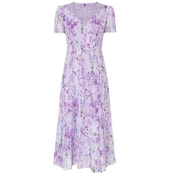 Ma tiannu 2023 purple printed chiffon dress