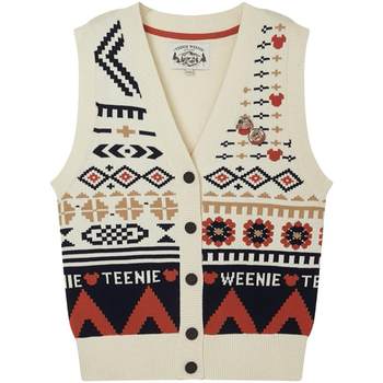 TeenieWeenie Bear summer fashionable retro jacquard vest ຄໍ V vest ສໍາລັບແມ່ຍິງ