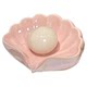 Light luxury shell soap box storage box ceramic soap box high-end ornament bathroom creative punch-free soap rack