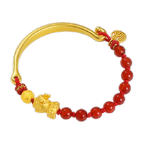 (China Gold) Zhen Shang Silver Sterling Silver Pixiu Bracelet Silver Bracelet Girls Model Silver Bracelet Light Luxury Niche Exquisite