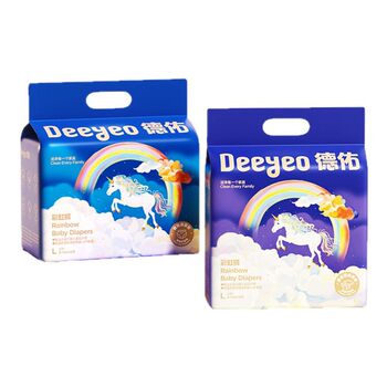 Deyou baby pull-up pants rainbow diapers