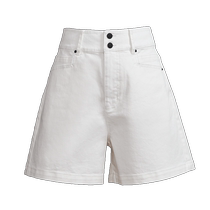 Yiyang white three-proof two-button denim shorts for women 2024 summer new thin A-line version pants