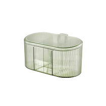 PET seasoning box four-compartment set kitchen seasoning box salt shaker MSG pepper seasoning storage box divided seasoning jar