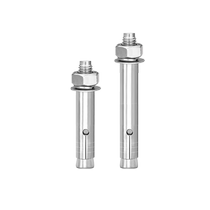 201不锈钢外膨胀螺丝螺栓广式盒装M8M10M12M14加长拉爆管爆炸钉杆