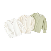 Girls long-sleeved T-shirt spring and autumn 2024 new fashionable baby girl tops childrens clothing autumn clothing childrens bottoming shirts