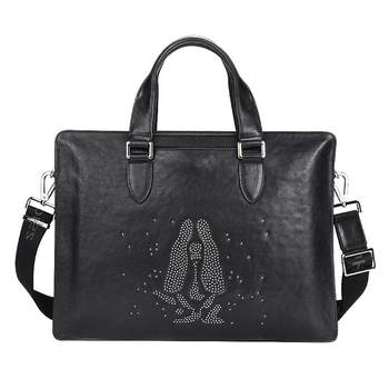 Hush puppies genuine leather business casual computer briefcase