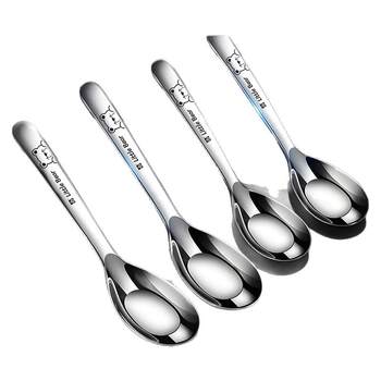 Spoon household food grade stainless steel thickened flat bottom spoon