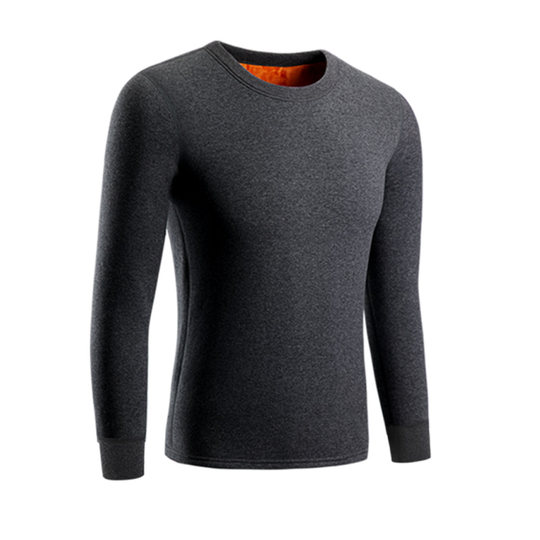 超厚男士保暖内衣男加绒加厚打底秋衣中老年中高领防寒上衣秋冬季