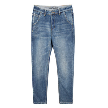 Talented Men's Clothing Fleece-Lined Thickened Jeans for Men 2025 Winter New Slim Fit Warm Washed Stretch Denim Pants