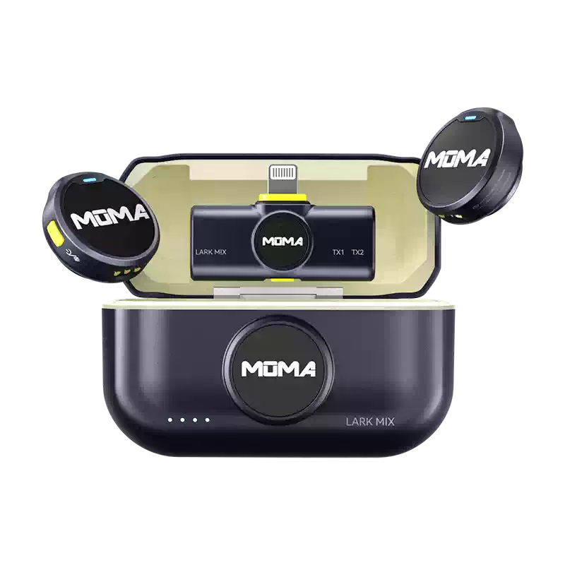 猛玛LARK MIX纽扣无线麦克风领夹收音麦直播专用一拖二猛犸MOMA