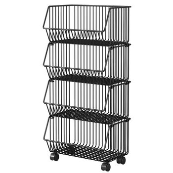 Kitchen multi-story shelf, mobile trolley