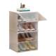 The doorstep shoe rack is small and narrow for household dustproof