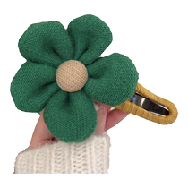 Forest style woolen flower hairpin for womens back head hairpin large duckbill clip high-end hairpin clip headwear