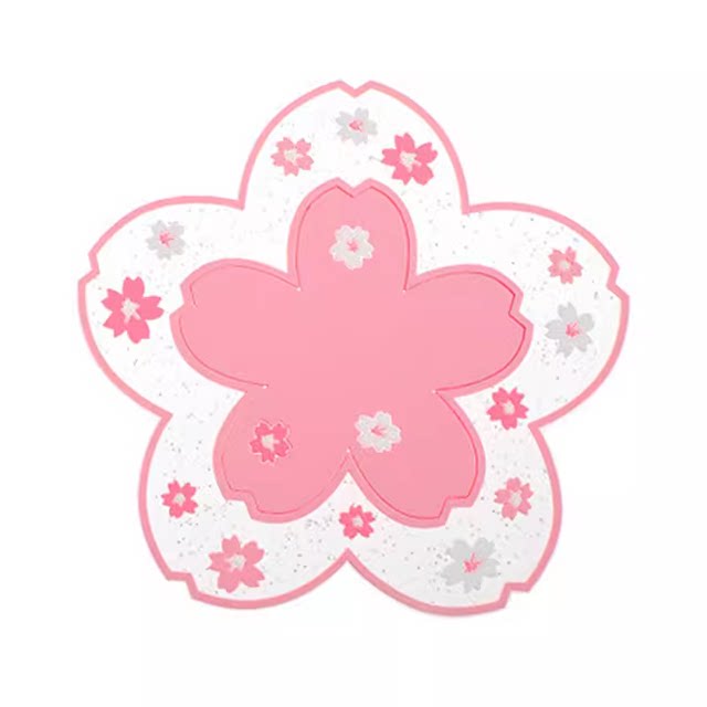 Sakura Coasters Anti-slip Insulation Mat Kitchen and Restaurant Soft Glue Placemat Pot Cover Household Anti-scalding Dining Table Mat Bowl Mat