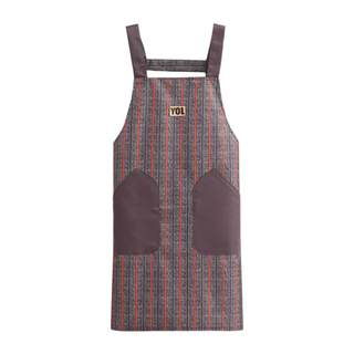 简约背带防水防油耐脏围裙家用厨房定制logo印字餐饮专用工作围腰