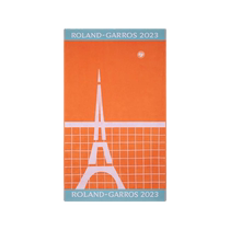 (Official Import) 2023 Roland Garros Player Towel - Navy Blue Red Earth