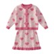 32 count high yarn girls spring and autumn knitted suit red skirt big children spring fashionable and fragrant children's clothing