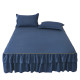 Bedspread bed skirt style single piece bed skirt cover sheet with skirt