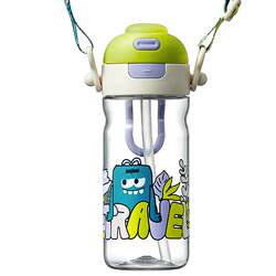 babycare sports water cup large capacity children's straw cup boys and girls high-looking student cup portable kettle