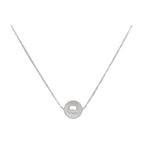 (China Gold) Zhen Shang Silver Sterling Silver Necklace Girls Clavicle Chain 2024 New Popular Valentines Day Gift