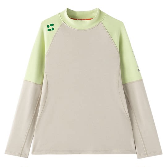 Moisture-wicking raglan sleeve half turtleneck sports T-shirt