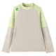 Moisture-wicking raglan sleeve half turtleneck sports T-shirt