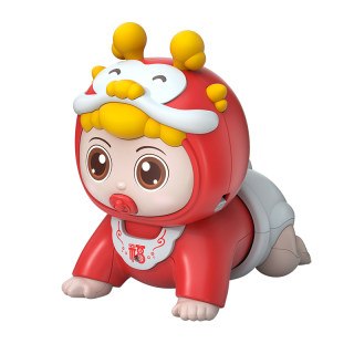 Baby raising head exercises to learn crawling training