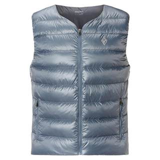 黑冰冬季男款V领600蓬鹅绒羽绒薄款拉链马甲保暖羽绒背心8131