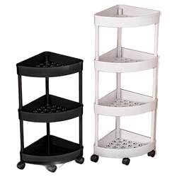 Bathroom Storage Rack, Floor-Standing Triangular Rack, Multi-Layer Household Movable Corner Rack, Washbasin Rack, Bathroom Storage Shelf