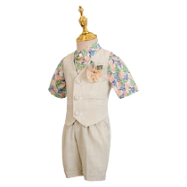 Boys suits flower girl dresses small suits boys catwalk fashion clothes childrens host piano performance clothes high-end