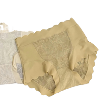 4 pack of seamless womens underwear high waist tummy control pure cotton antibacterial crotch sexy lace breathable tummy control shorts