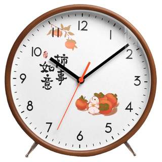 TIMESS实木钟表客厅座钟创意台式现代简约2025新款摆钟摆放式台钟