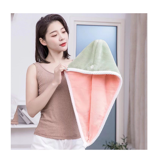 7A antibacterial! Double-layer thickened drying cap super absorbent