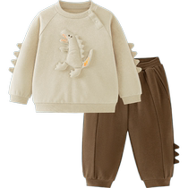 (Same style in the mall) Mini Bala long-sleeved suit for boys and girls skin-friendly and cute carrot pants autumn two-piece set