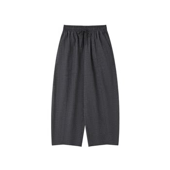 Xwi xinwei imitation denim texture pants casual pants ສໍາລັບແມ່ຍິງ 2026 summer lazy ແລະ relaxed straight sycamore pants