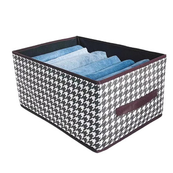 Clothes storage box houndstooth household wardrobe