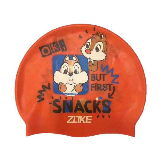 洲克2025新款男女儿童泳镜通用不勒头长发女防水护耳游泳硅胶泳帽