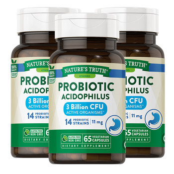 3 ຕຸກຂອງ american nature's intestinal guardian probiotics 65 capsules adult lactobacillus tablets