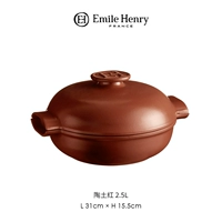 Кастрюля для морепродуктов/глина красная 2,5л