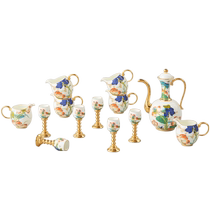 Yongfengyuan Xingfu Heming 14-head wine set high-end ceramic flask and wine glass gift box for 6 people