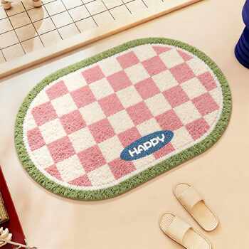 Bathroom floor mat 2026 light luxury bathroom door non-slip mat household toilet bathroom shower room quick-drying carpet