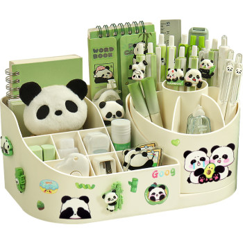 Panda pen holder storage box