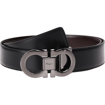 (Self-operated) Ferragamo mens leather buckle double-sided belt 679535