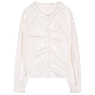 落落狷介白色衬衫女上衣2025年新款设计感小众长袖内搭衬衣小个子