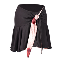 YES (two-color temptation) Latin dance skirt adult skirt practice skirt hip scarf half skirt with underwear skirt 321